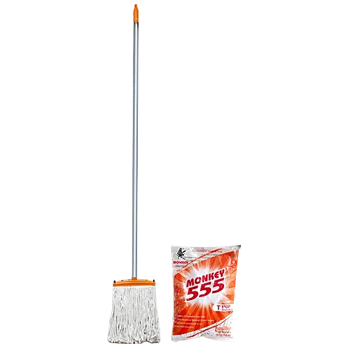 Monkey 555 Premium Plastic & Cotton Threads, With Rod T Mop, 1pc