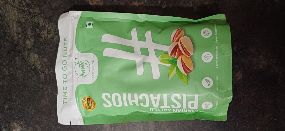 #nuts Iranian Salted Pistachios Zipper Pouch, 250g