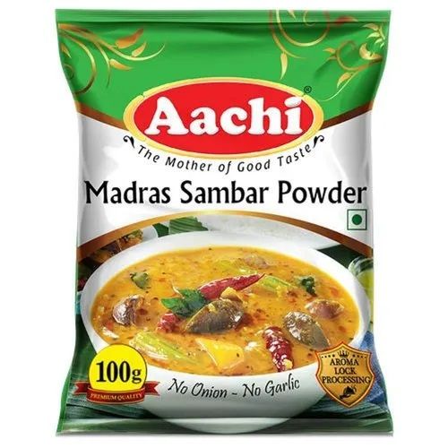 Aachi Madras Sambar Powder Pouch, 100g