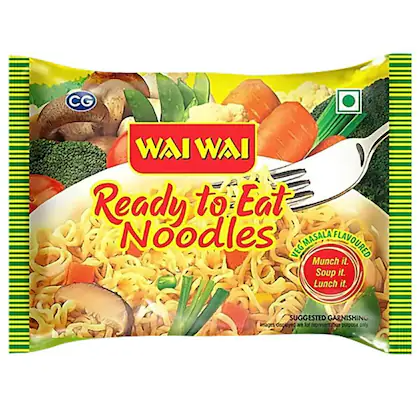 Wai Wai Quick Ready To Eat Noodles - Veg Masala Curry, 62g
