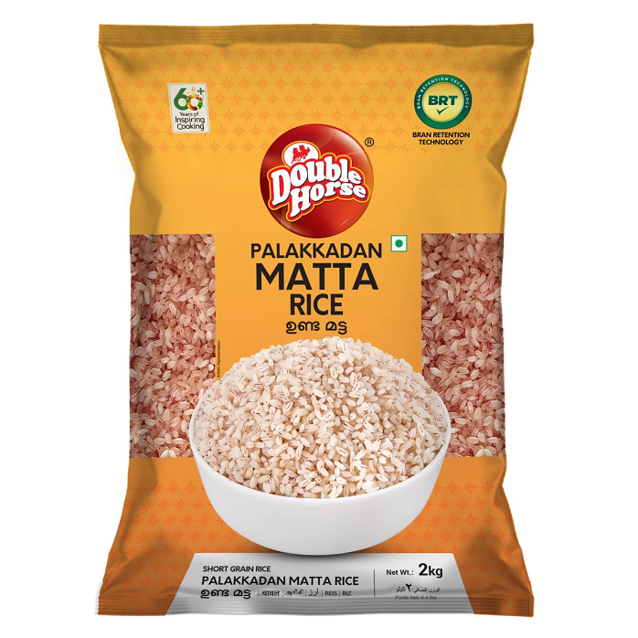 Double Horse Palakkadan Unda Matta Rice, 2kg