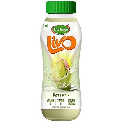 Heritage Sterilized Flavoured Milk Tetra Pack - Pista, 200ml