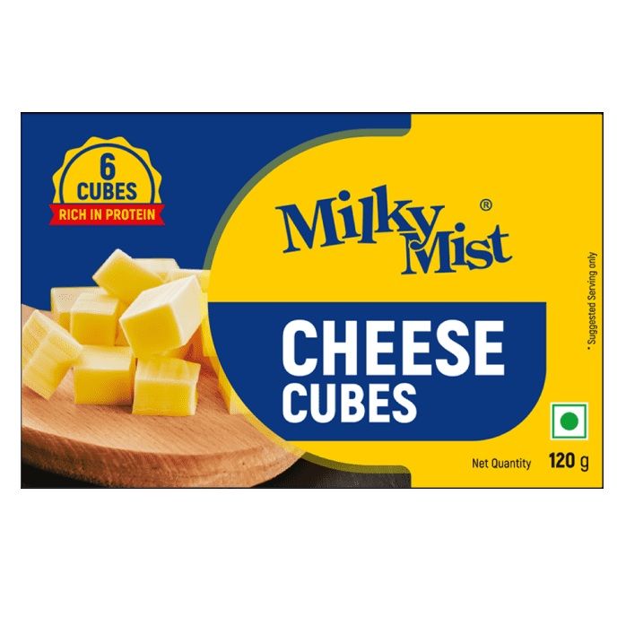 Milky Mist Cheese Carton - Cube, 120g