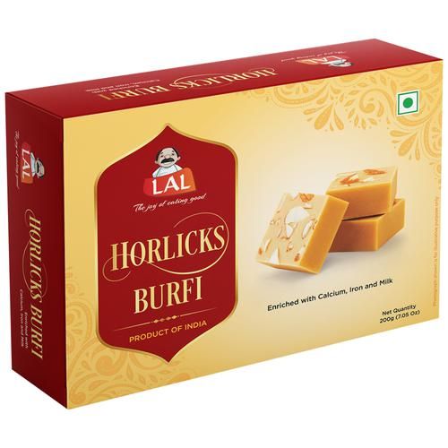 Lal Sweets Carton - Horlicks Burfi, 200g