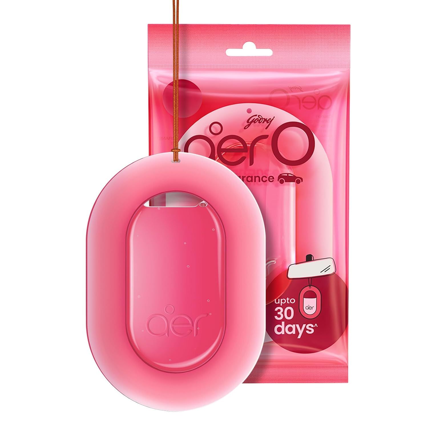 Godrej Aer O Hanging Car Air Freshener - Rose Blossom, 7.5g