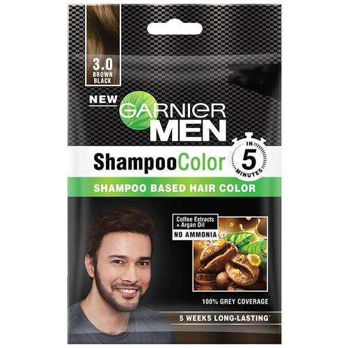 Garnier Men 5 Minute Shampoo Color Shade 3 - Brown Black (10ml + 10ml)