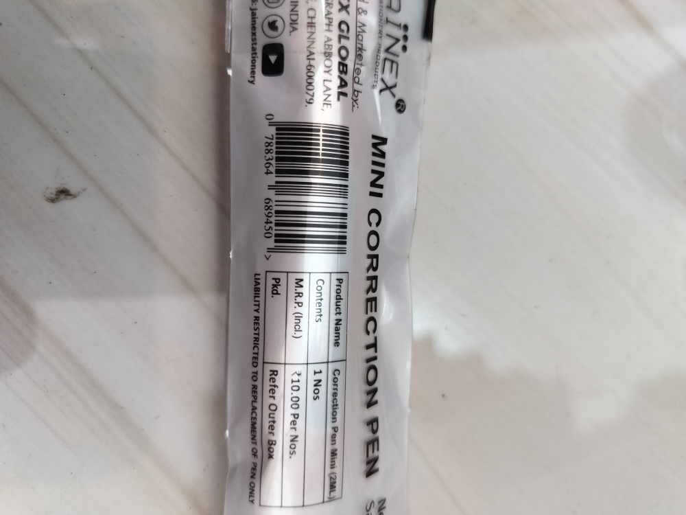 Jainex Mini Correction Pen, 1pc