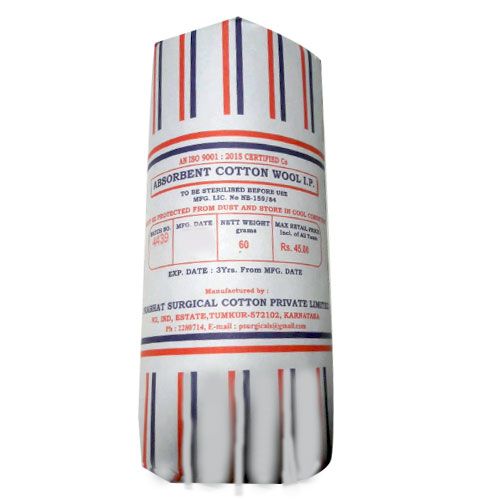 Prabhat Absorbent Cotton Wool IP, 60g