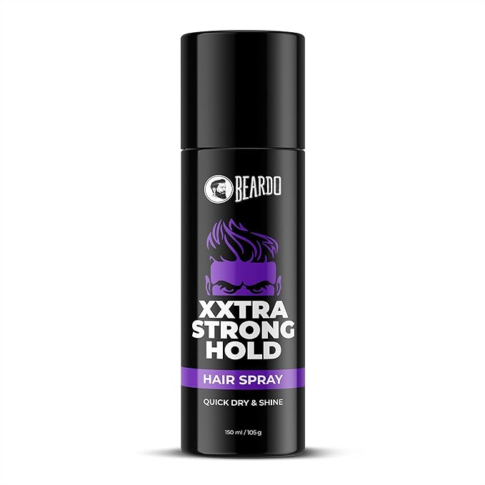 Beardo Xxtra Strong Hold Hair Spray - Quick Dry & Shine, 150ml