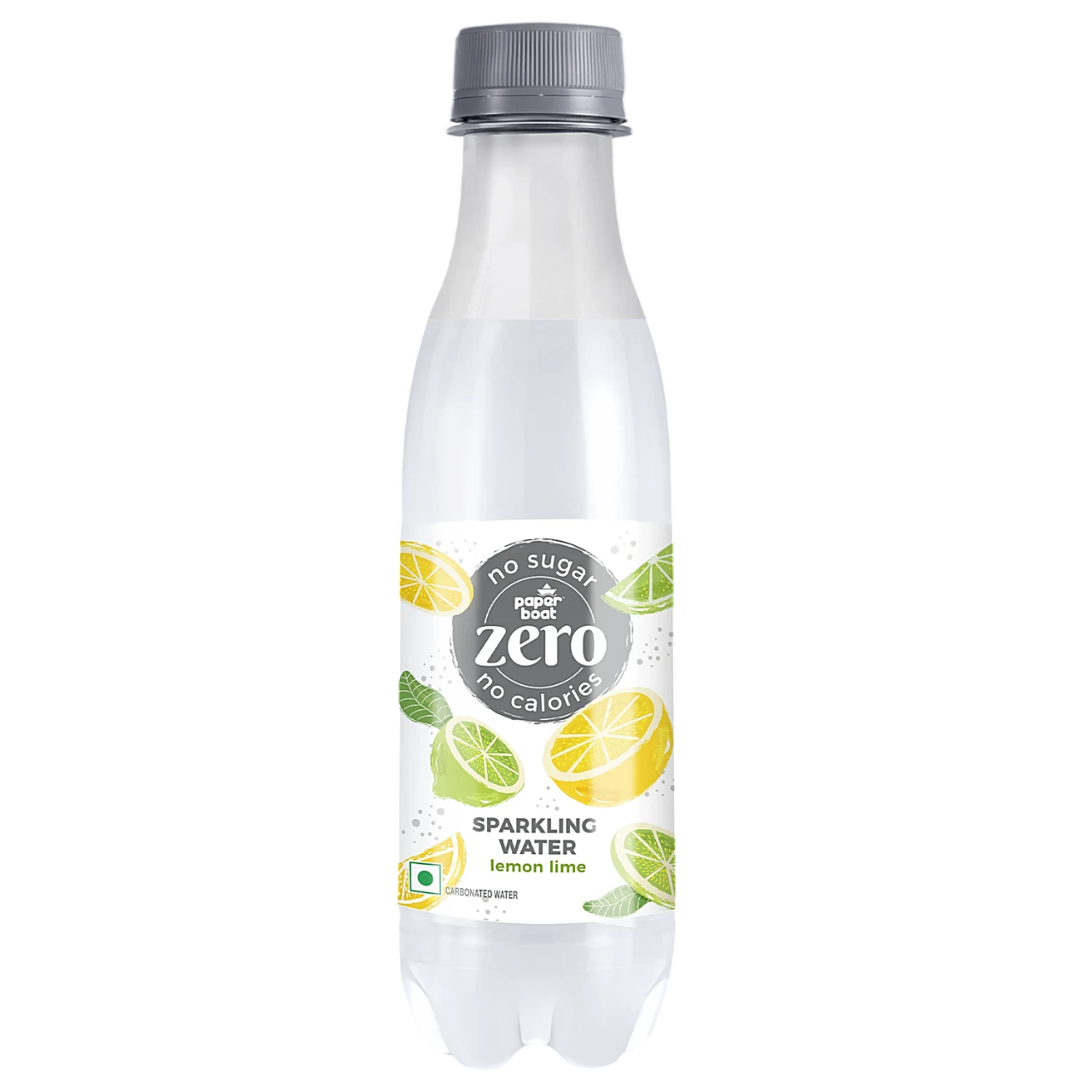 Paper Boat Zero Sugar Flavoured Sparkling Water Bottle - Lemon Lime, 250ml