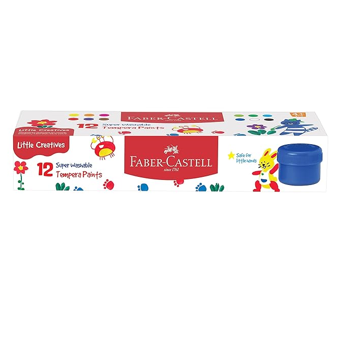 Faber-Castell Little Creatives Tempera Paints (Set of 12)