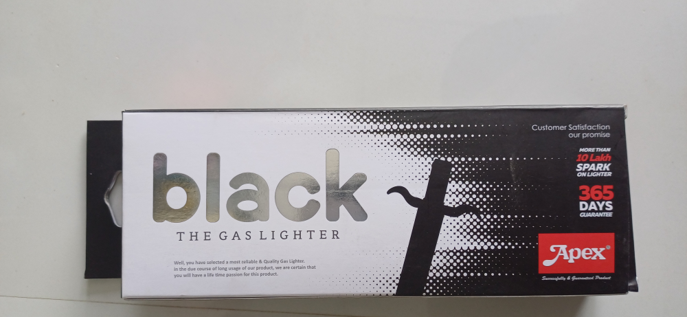 Apex Black Gas Lighter, 1pc