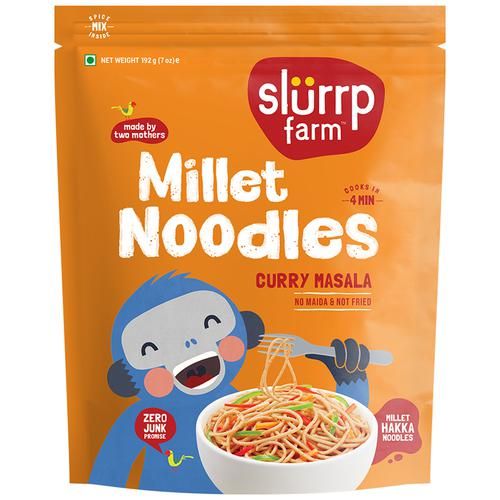 Slurrp Farm Millet Noodles - Curry Masala, 192g