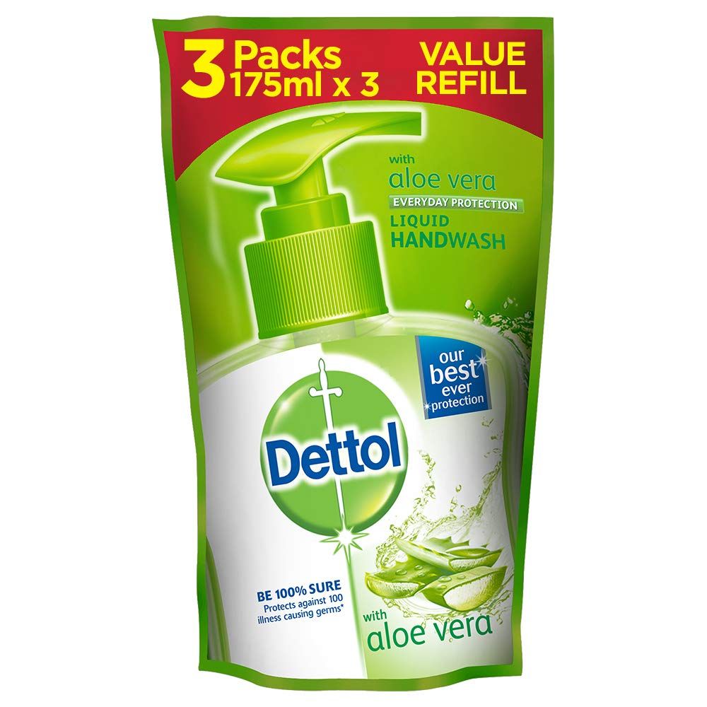 Dettol Hand Wash Refill - Aloevera, 175ml (Set of 3) (Rs.40 OFF)