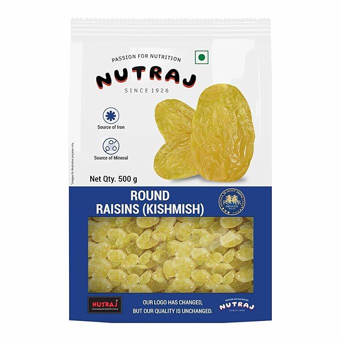 Nutraj Special Round Kishmish / Raisins, 500g