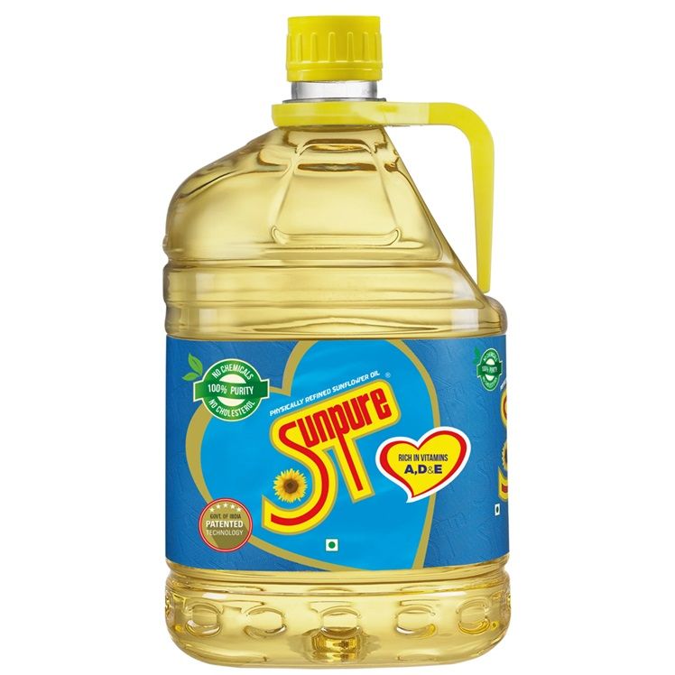 Sunpure Refined Sunflower Oil Can, 5L