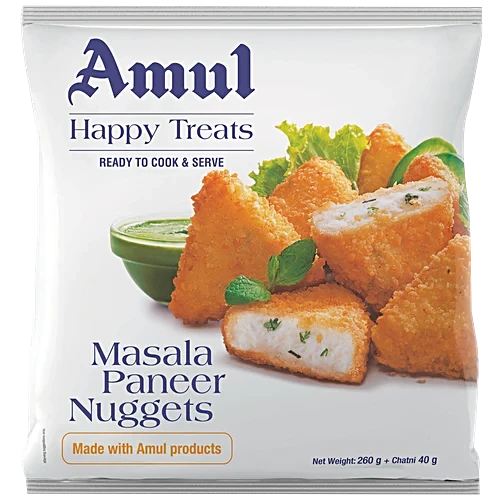 Amul Happy Treats Ready To Cook Masala Nuggets - Paneer, 300g