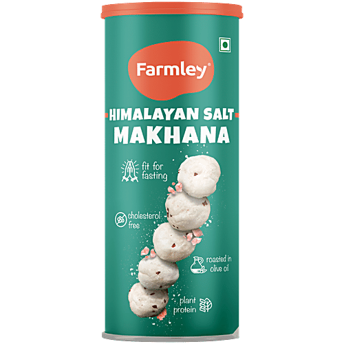 Farmley Roasted Makhana Jar - Himalayan Salt, 77g