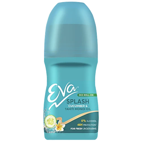 Eva Splash Deo Roll On - Cucumber & Tahiti Monoi OIl, 25ml