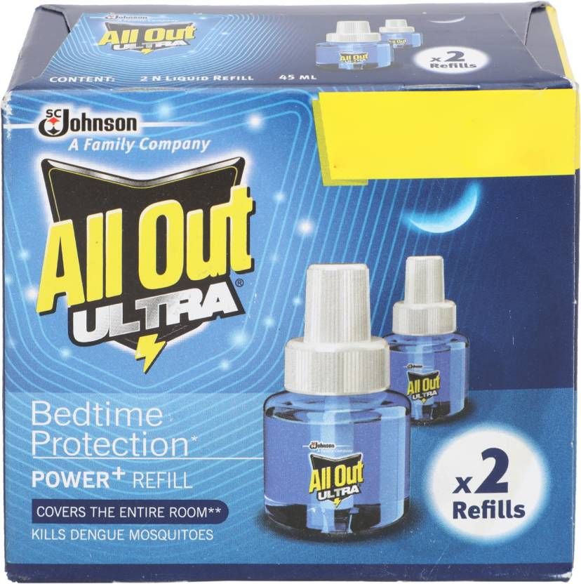 All Out Bedtime Protection Ultra Refill Twin Pack, 45ml + 45ml