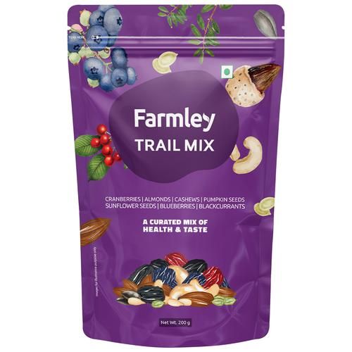 Farmley Trail Mix Dry Fruits & Nuts Standy Pouch - Nutty Mix, 200g