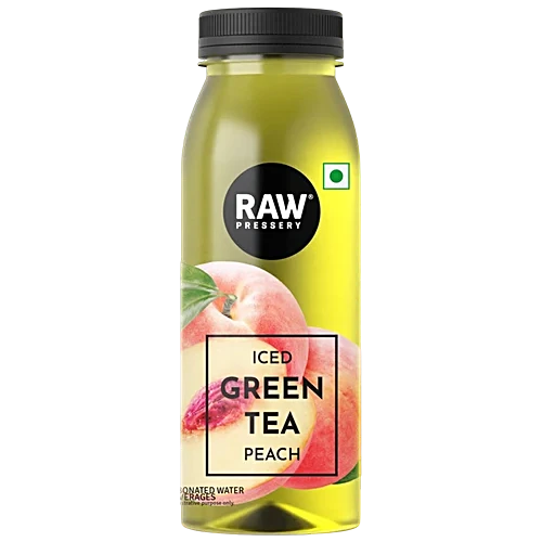 Raw Pressery Iced Green Tea PET Bottle - Peach, 250ml