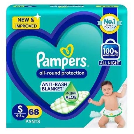 Pampers All Round Protection Baby Diaper Pants - S, 68pcs
