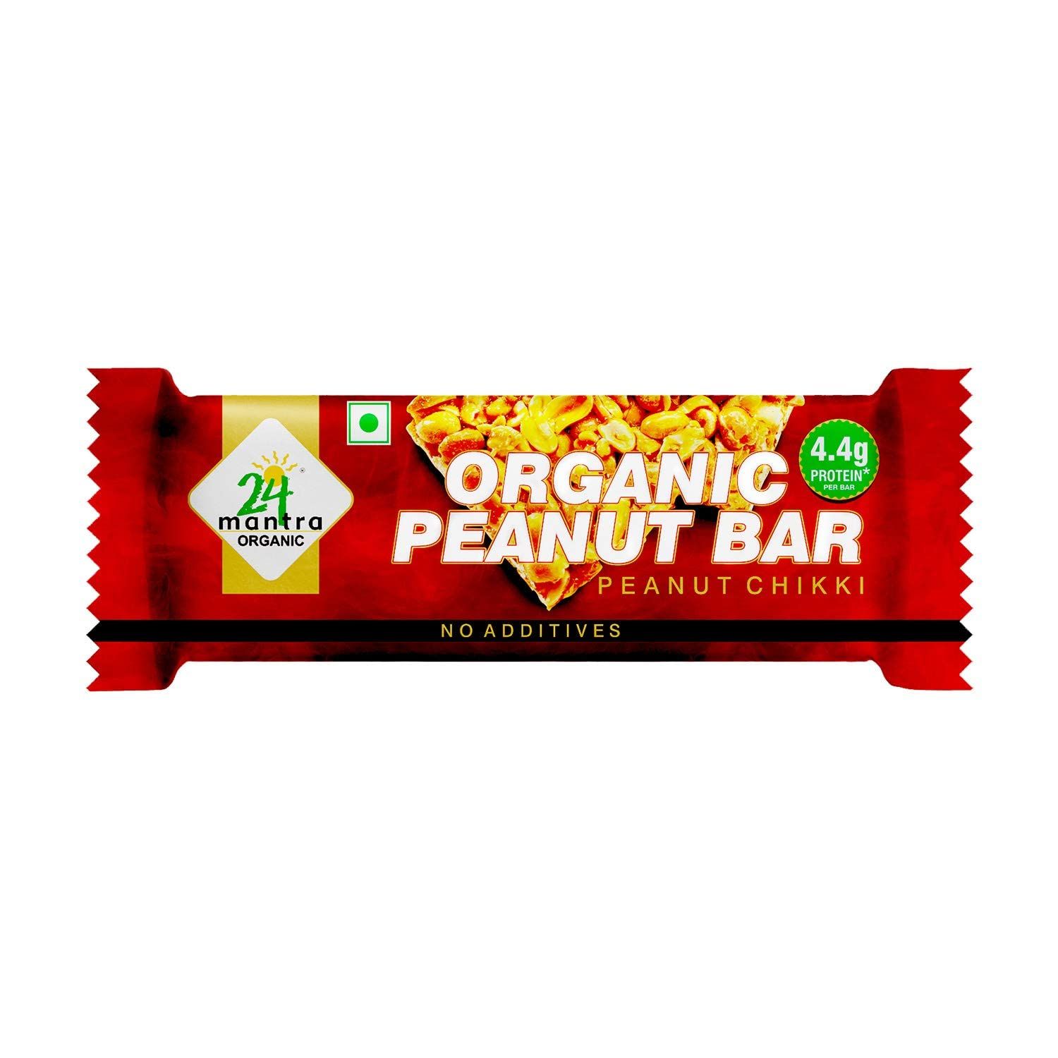 24 Mantra Organic Peanut Chikki, 20g