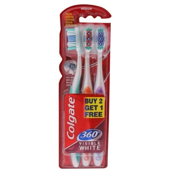 Colgate 360 Visible White Toothbrush (Buy 2 Get 1 Free)