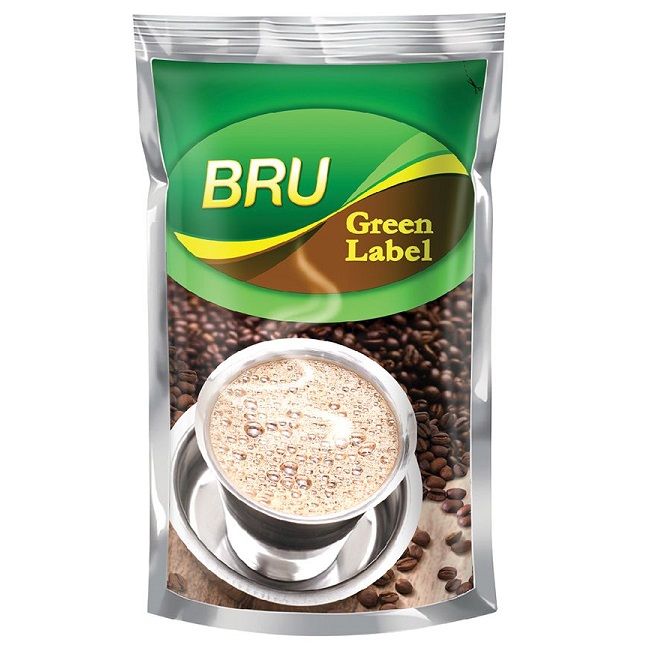 Bru Green Label Coffee Powder Pouch, 200g (Set of 5)