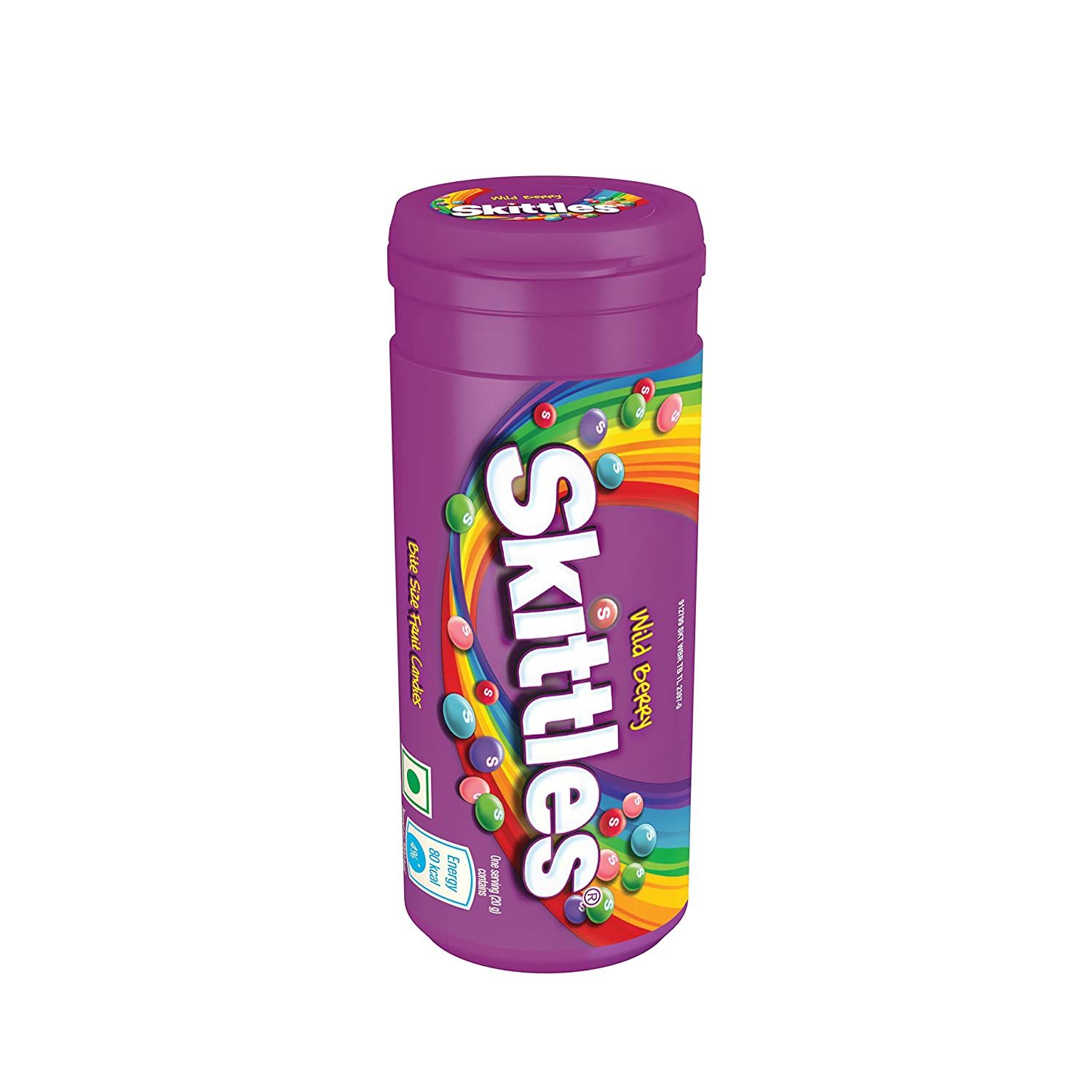 Skittles Fruit Flavoured Candy Tube - Wild Berry, 30.4g