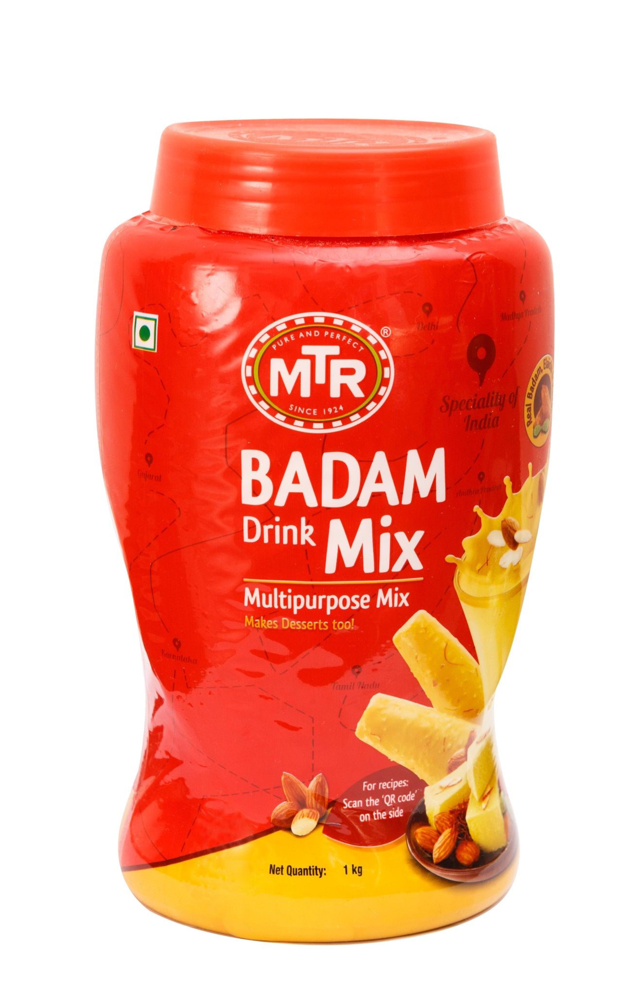 MTR Badam Drink Powder Mix PET Bottle, 1kg