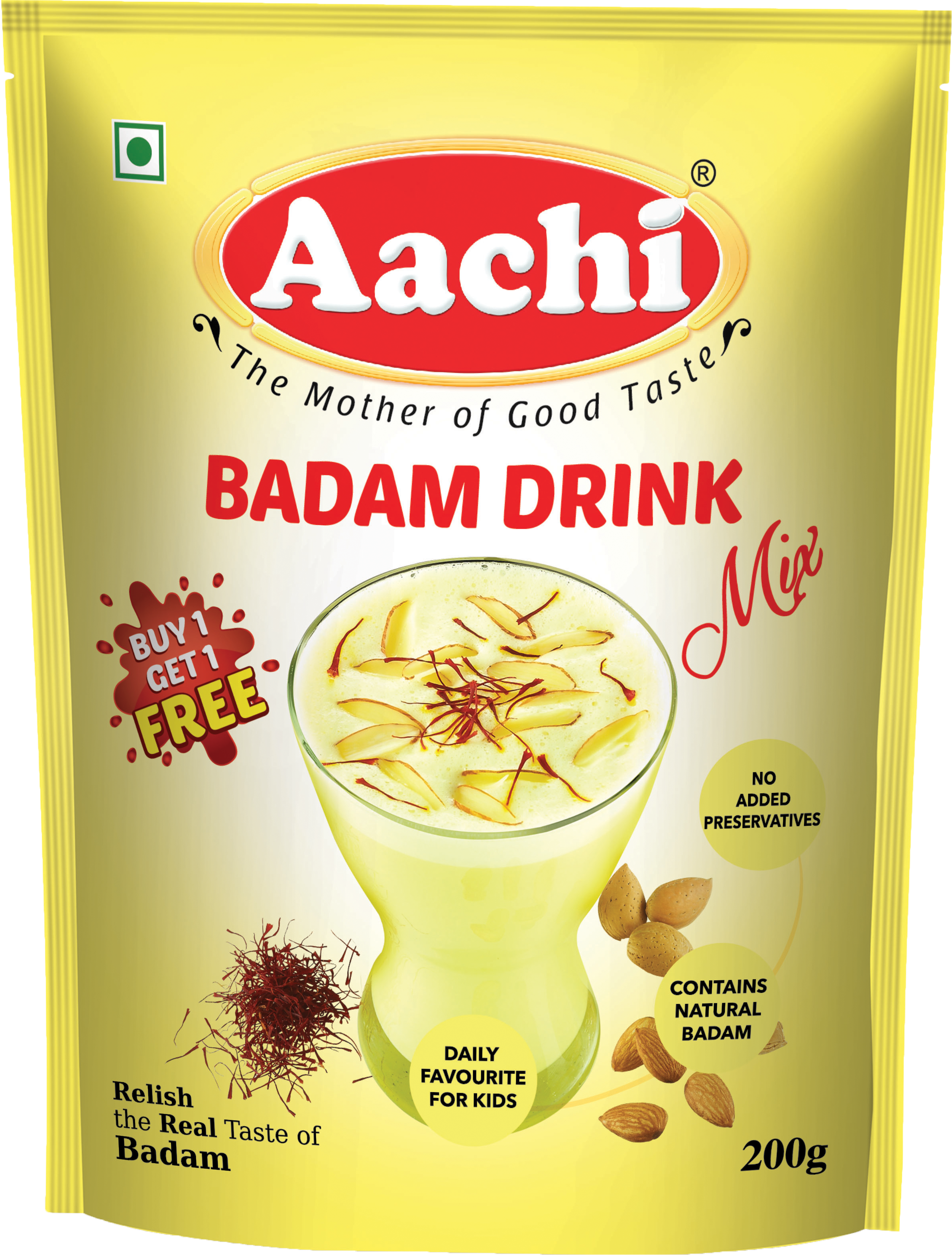 Aachi Badam Drink Powder Mix Pouch, 200g