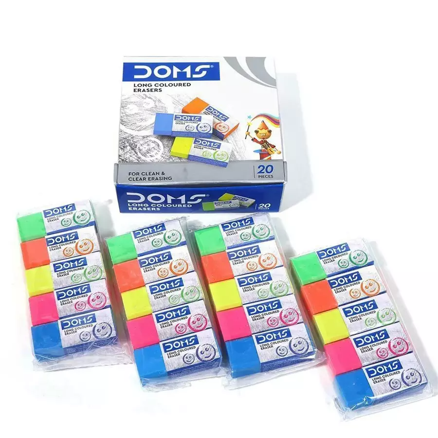 Doms Extra Long Dust Free Fragrance Eraser  Multicolour, 1Pc (3498)