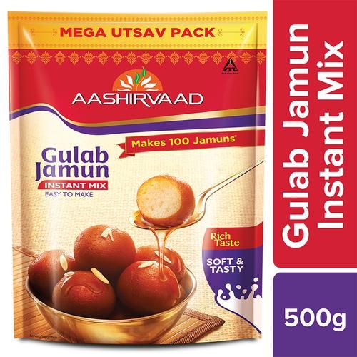 Aashirvaad Instant Mix Pouch - Gulab Jamun, 500g