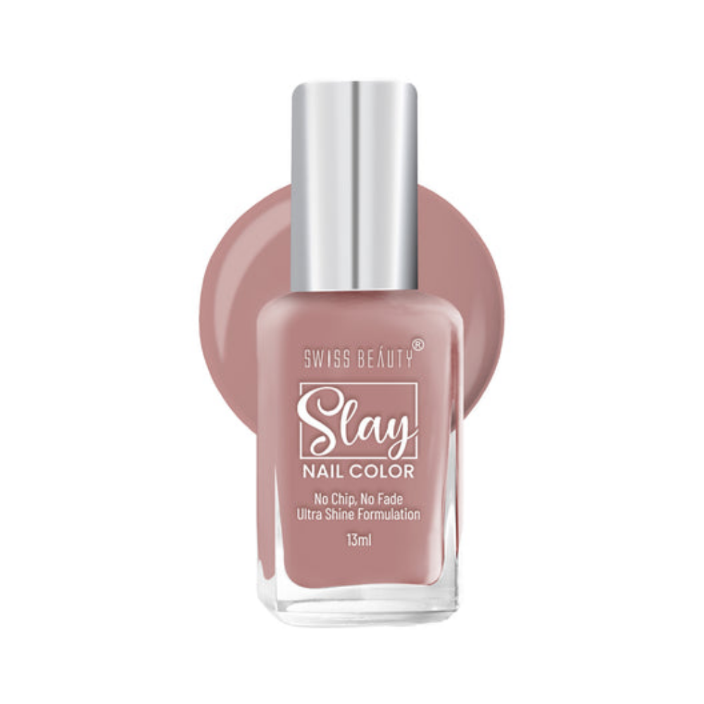 Swiss Beauty Slay Nail Color - Nude Brown 410, 13ml