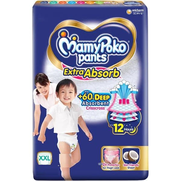 MamyPoko Extra Absorb Diaper Pants - XXL, 26pc
