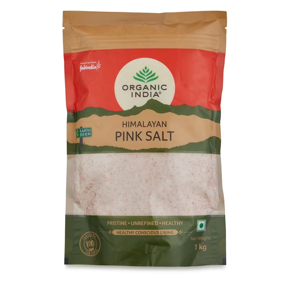 Organic India Himalayan Organic Pink Salt Pouch, 1kg