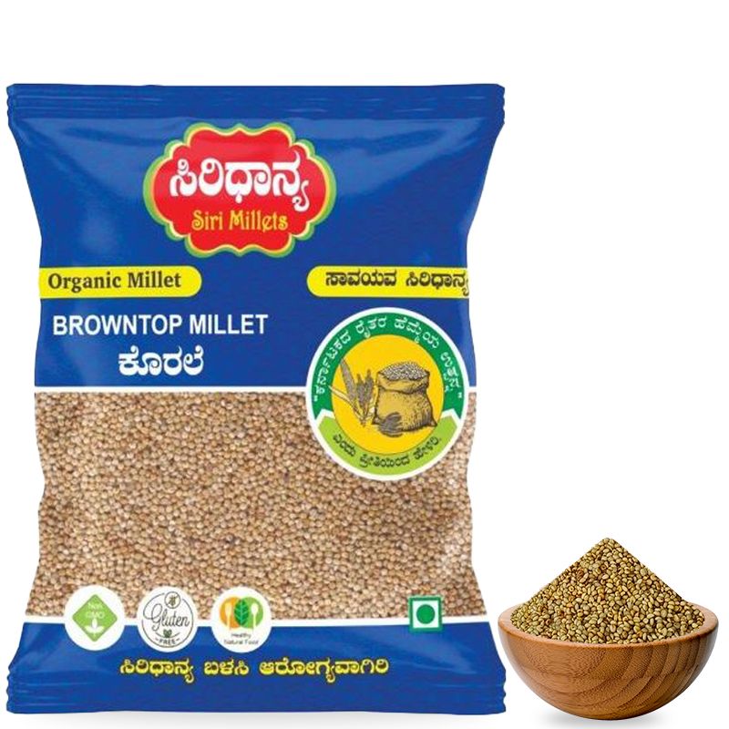 Siri Dhanya Organic Millet Pouch - Browntop, 500g