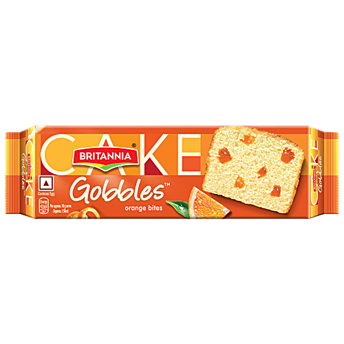Britannia Gobbles Bar Cake - Orange Bites, 50g