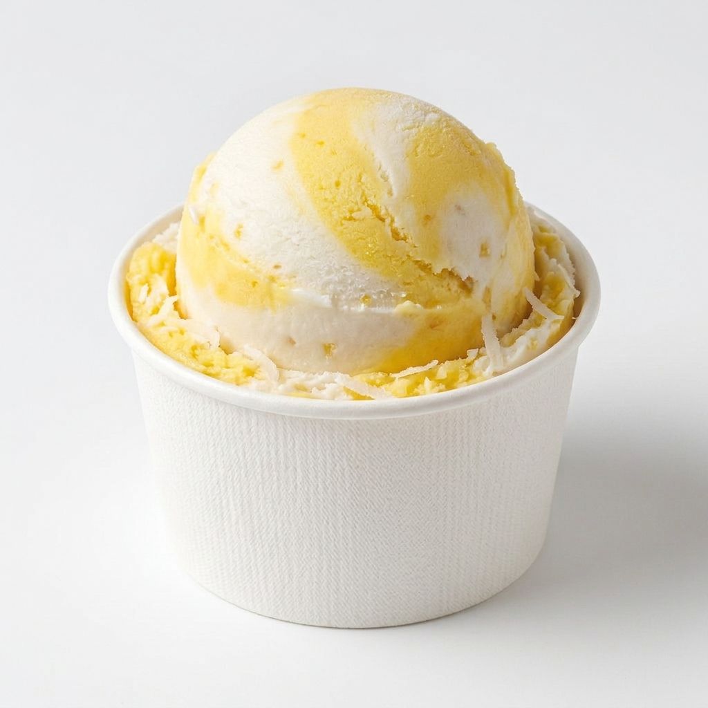 Pineapple with Tender Coconut Gelato (Single Scoop)