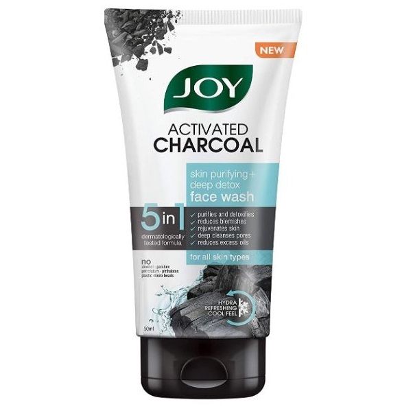 Joy Activated Charcoal Face Wash, 50ml