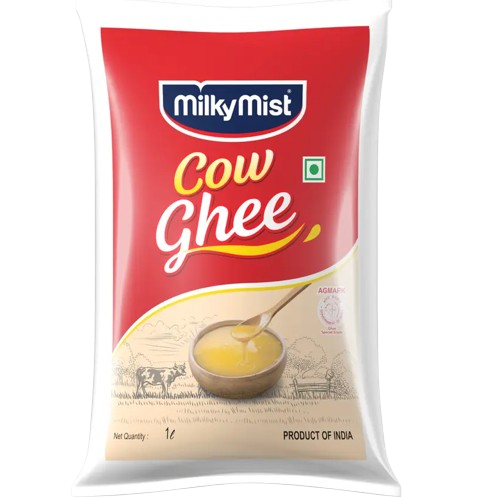 Milky Mist Cow Ghee Pouch, 1L