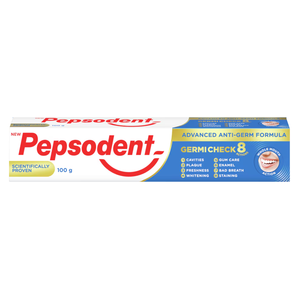 Pepsodent Germicheck 8 Actions Anti-Germ Formula Toothpaste, 100g