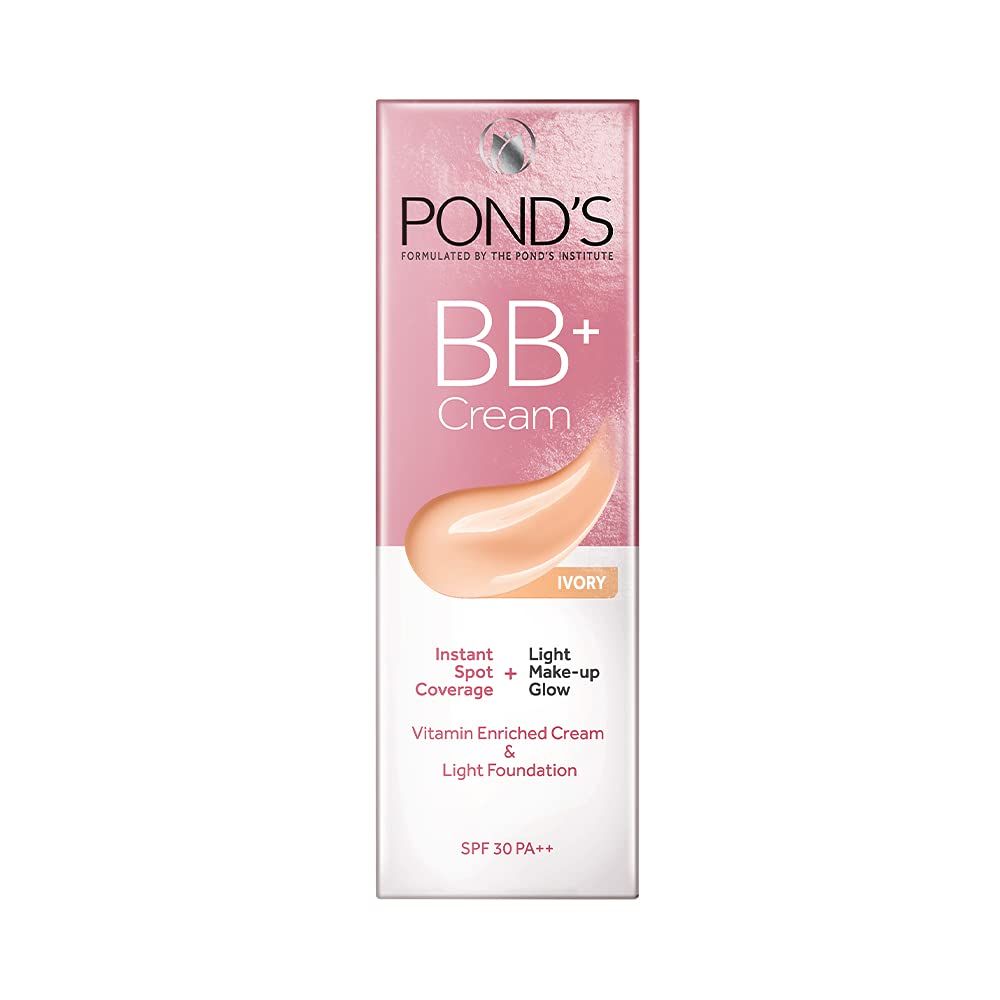 Ponds BB+ Cream Instant Spot Coverage + Light Makeup Glow - Ivory, 9g