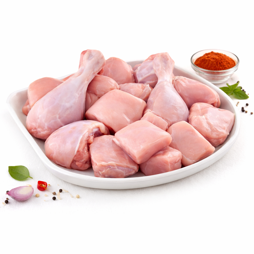 Fresh Chicken Pieces - Skinless, 1kg