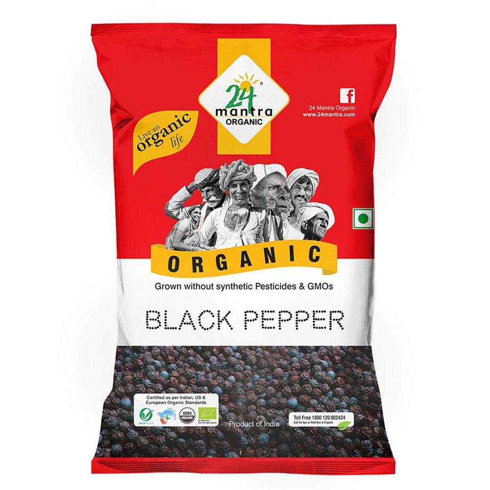 24 Mantra Organic Black Pepper Seed Pouch, 100g