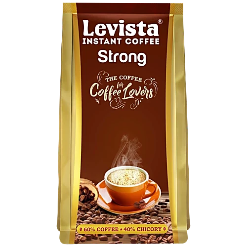 Levista Instant Coffee Powder Pouch - Strong, 200g (60% Coffee & 40% Chicory)
