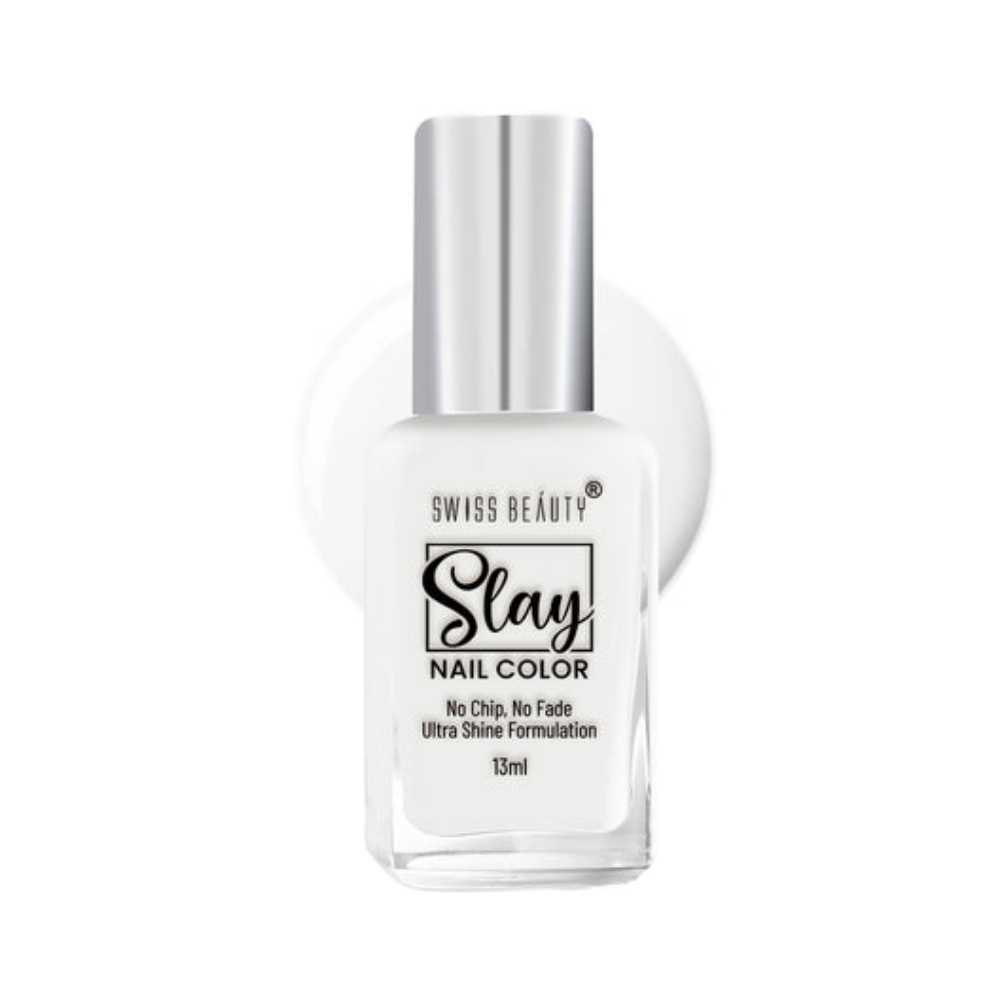 Swiss Beauty Slay Nail Color - Flat White 502, 13ml