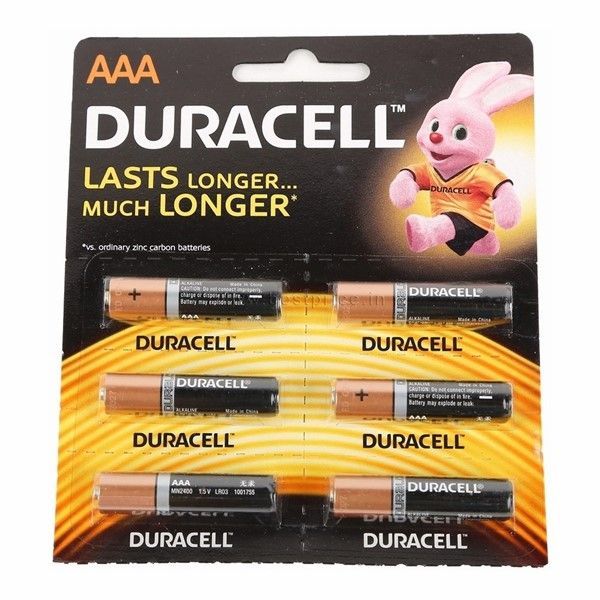 Duracell Alkaline AAA Battery Copper & Black, 6pcs